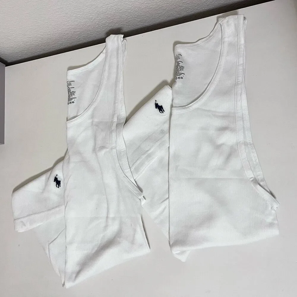 Polo Ralph Lauren Classic Fit Cotton Tank Tops Undershirts Lot of 2 Men's Size L